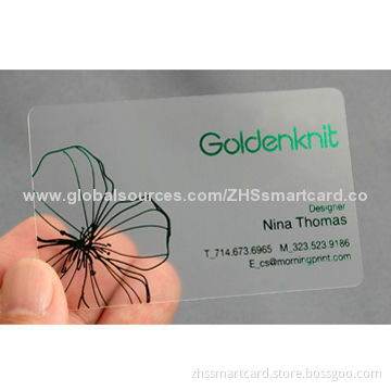 Transparent PVC Business Card